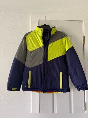 L.L.Bean Kids Ski Jacket L 14-16 Thinsulate Colorblock Hooded Winter Coat